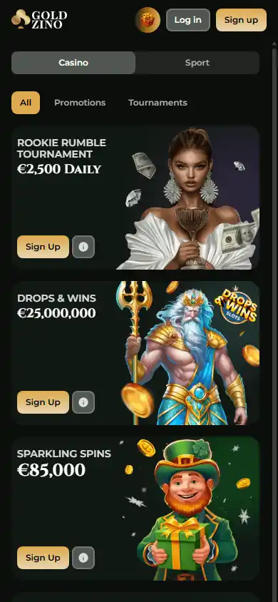 Goldzino Casino screenshot 3