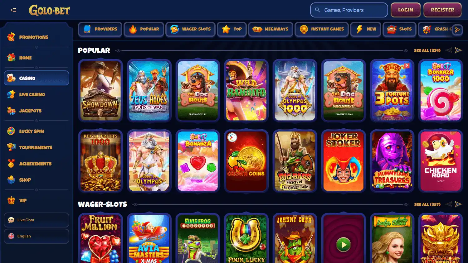 Golobet Casino screenshot 2