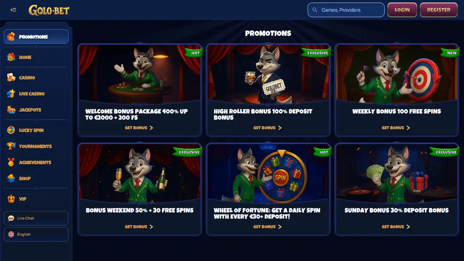 Golobet Casino screenshot 3