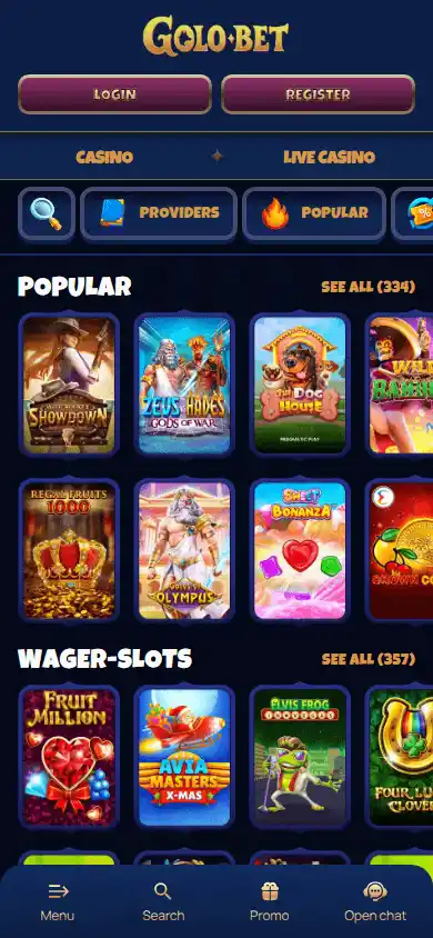 Golobet Casino screenshot 5