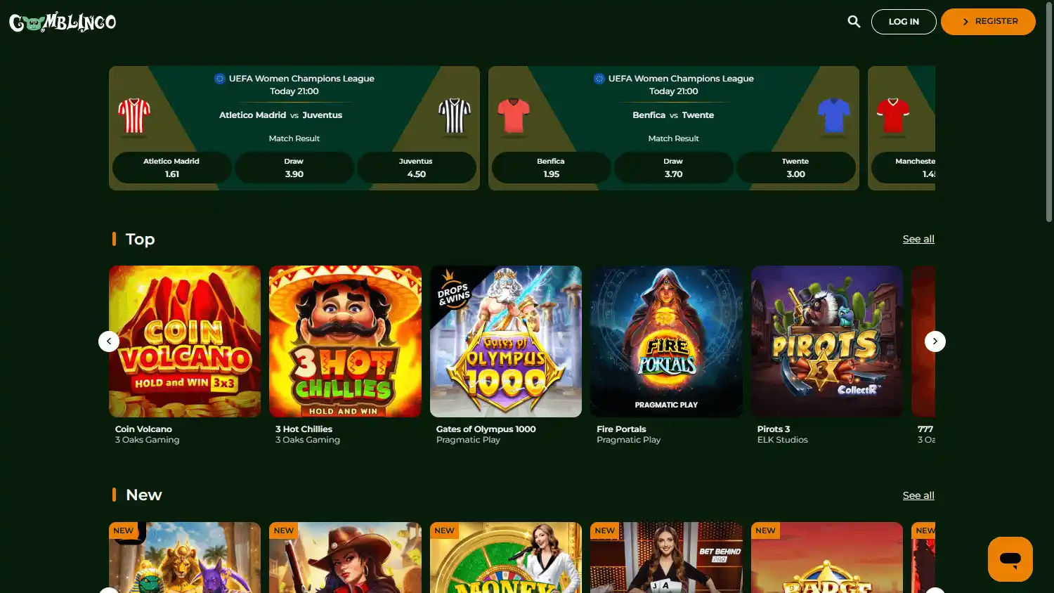 Gomblingo Casino screenshot 1