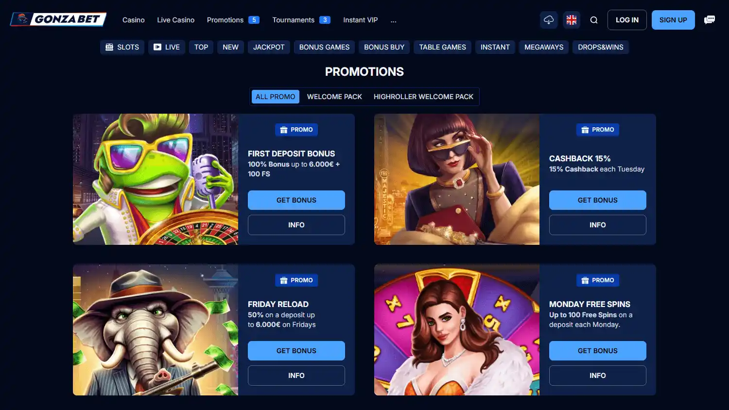 Gonza Bet Casino screenshot 3