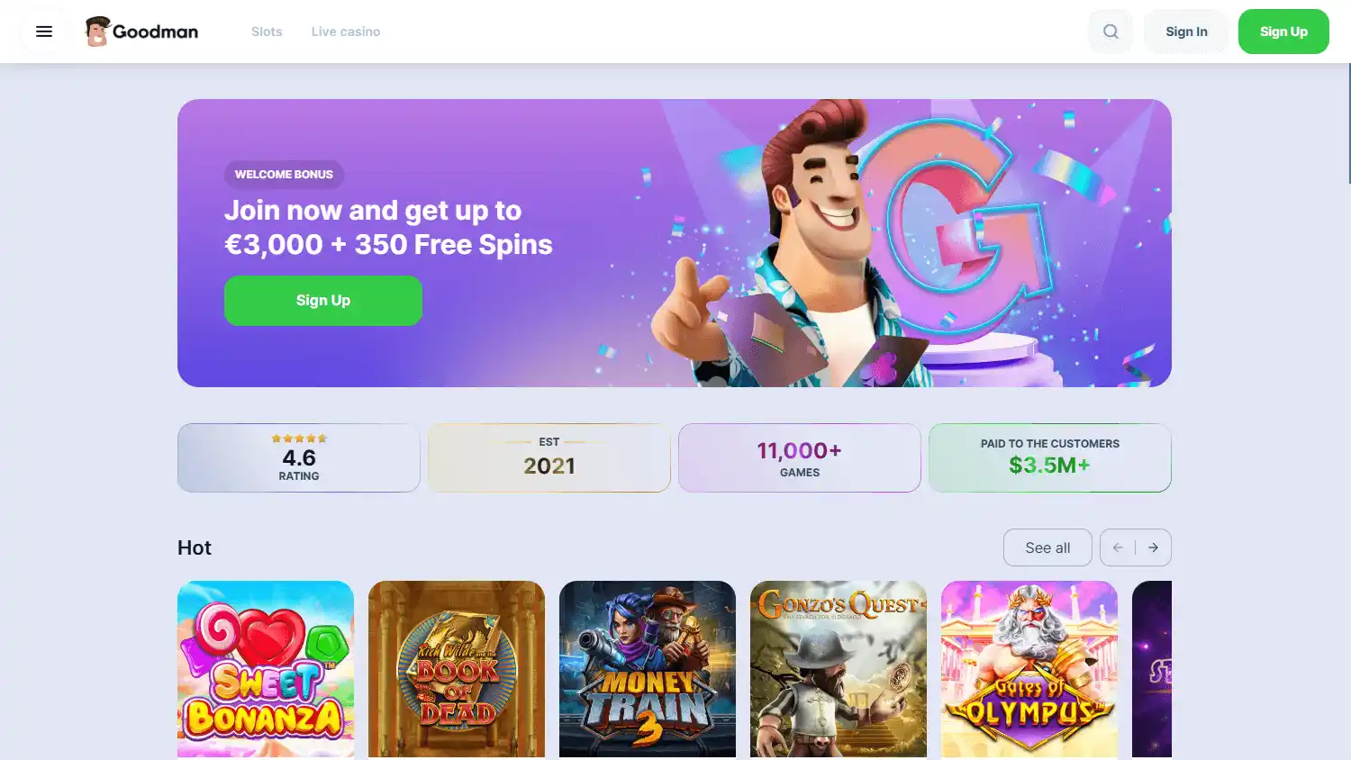 GoodMan Casino screenshot 1