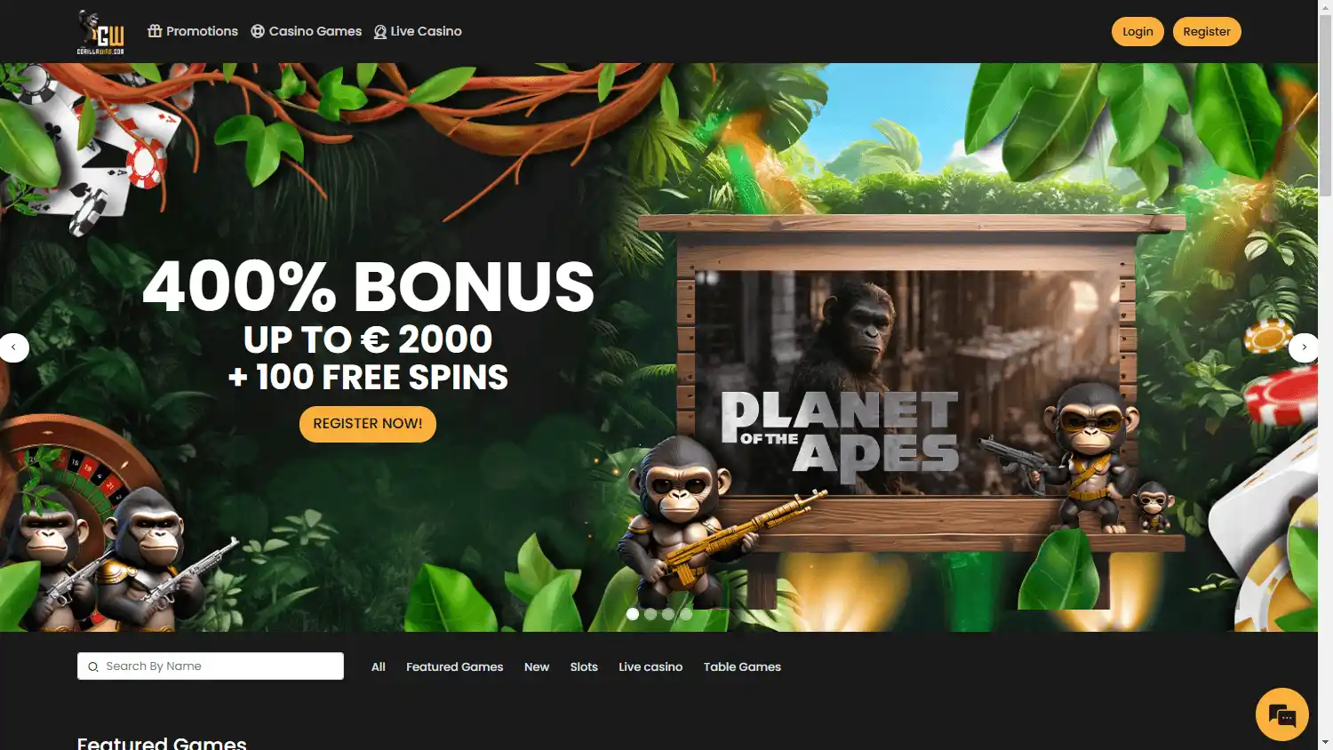 Gorilla Wins Casino screenshot 1