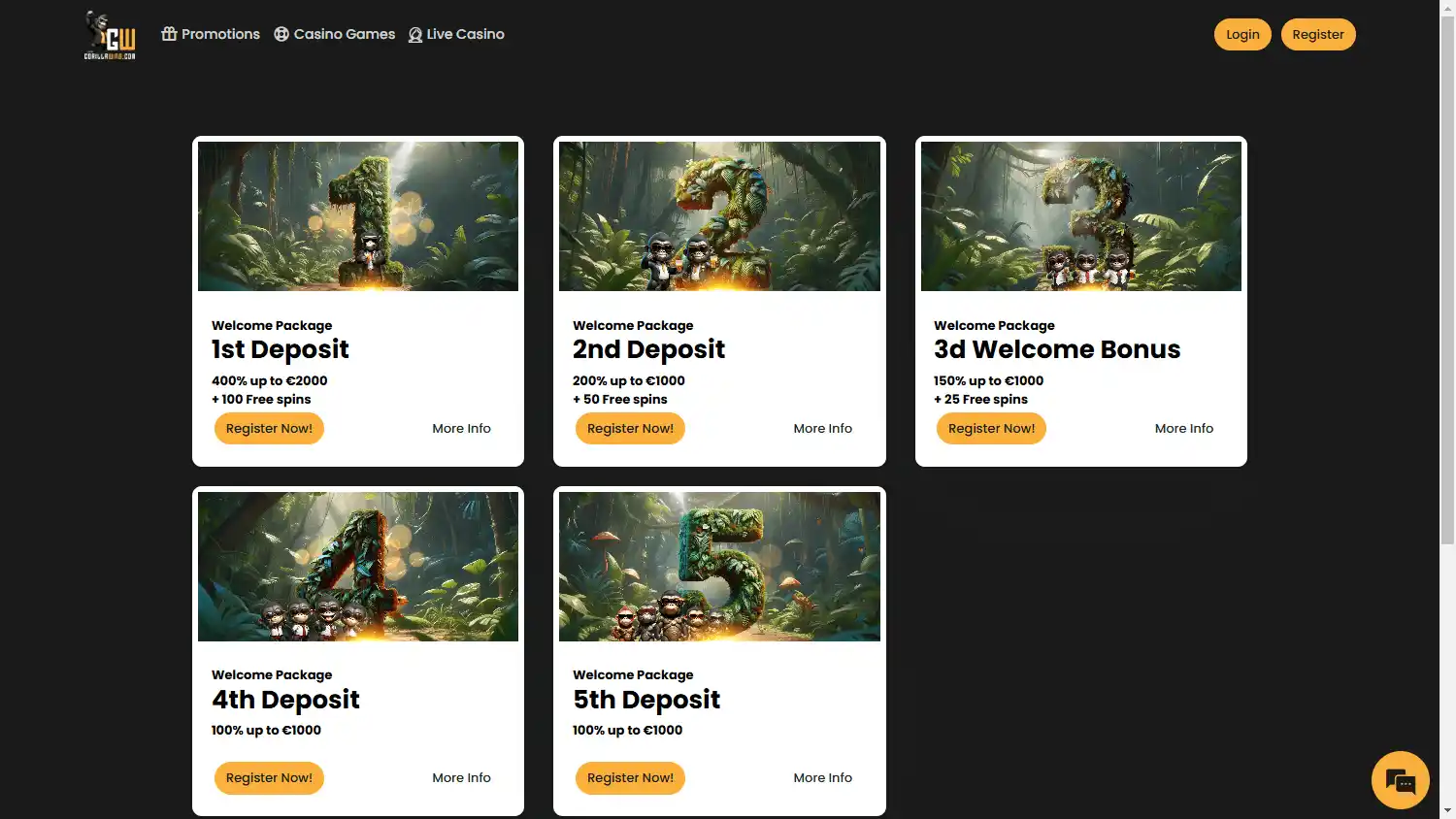 Gorilla Wins Casino screenshot 3