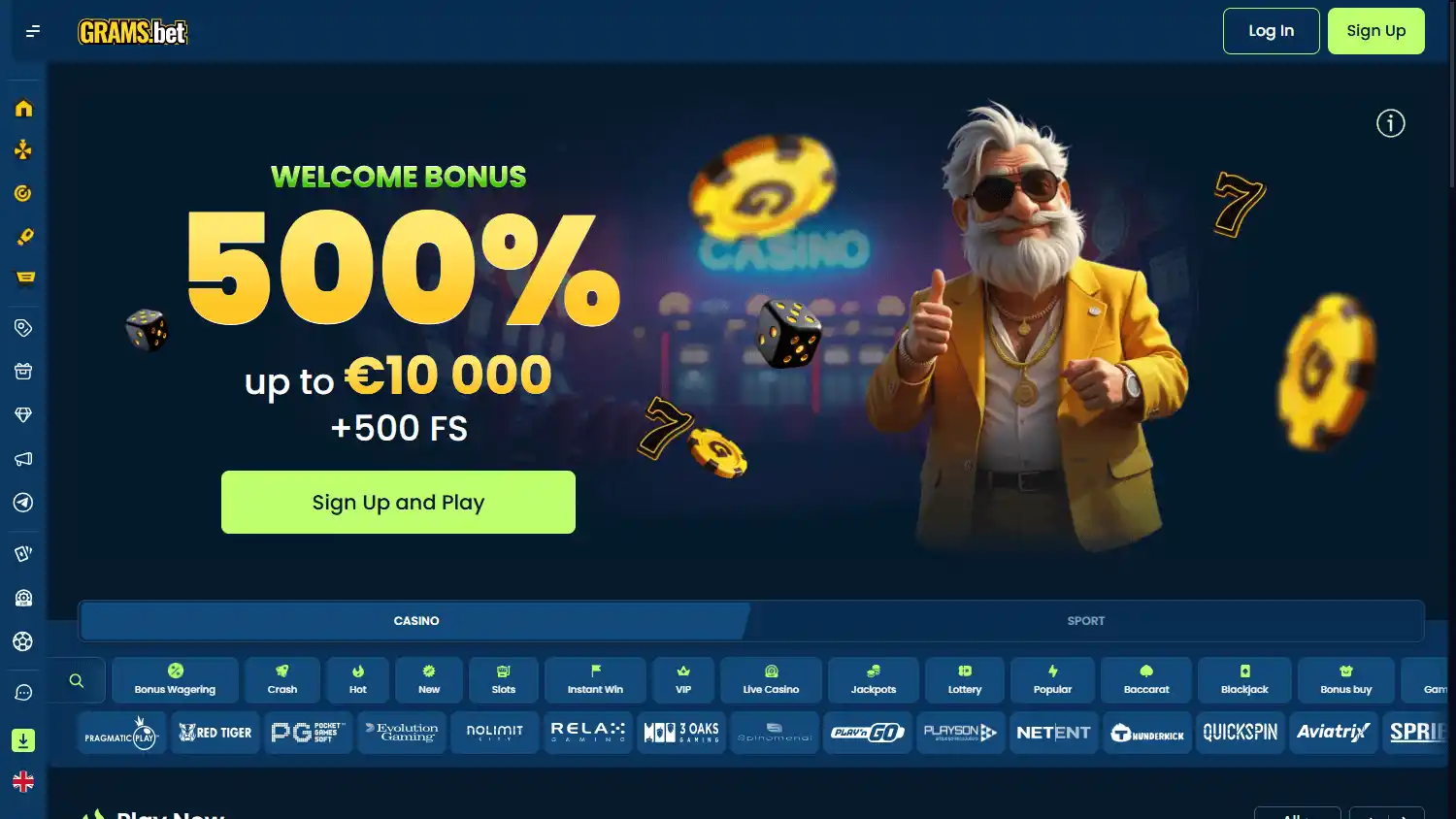 Grams.bet Casino screenshot 1
