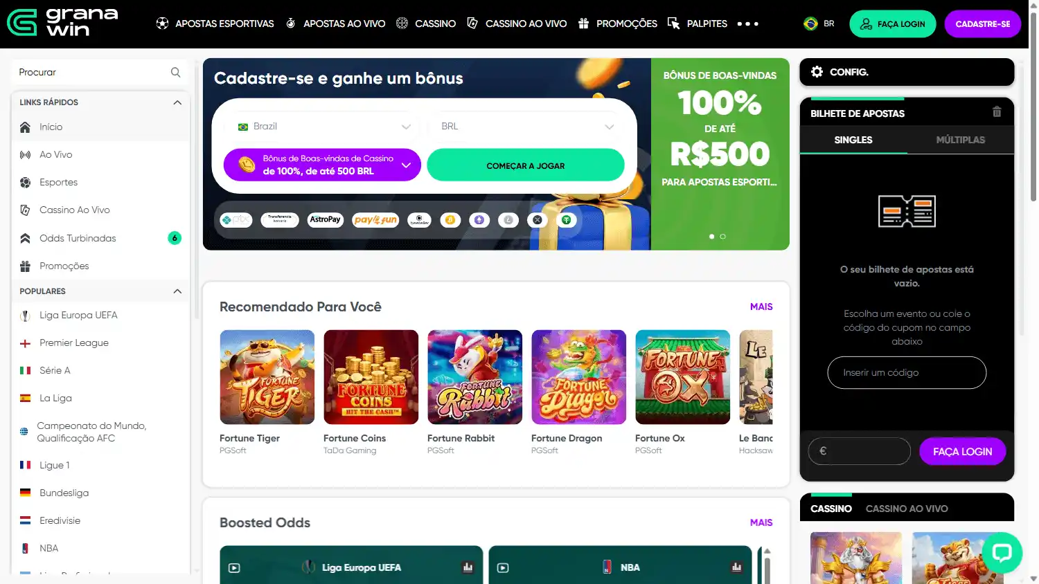 Granawin Casino screenshot 1