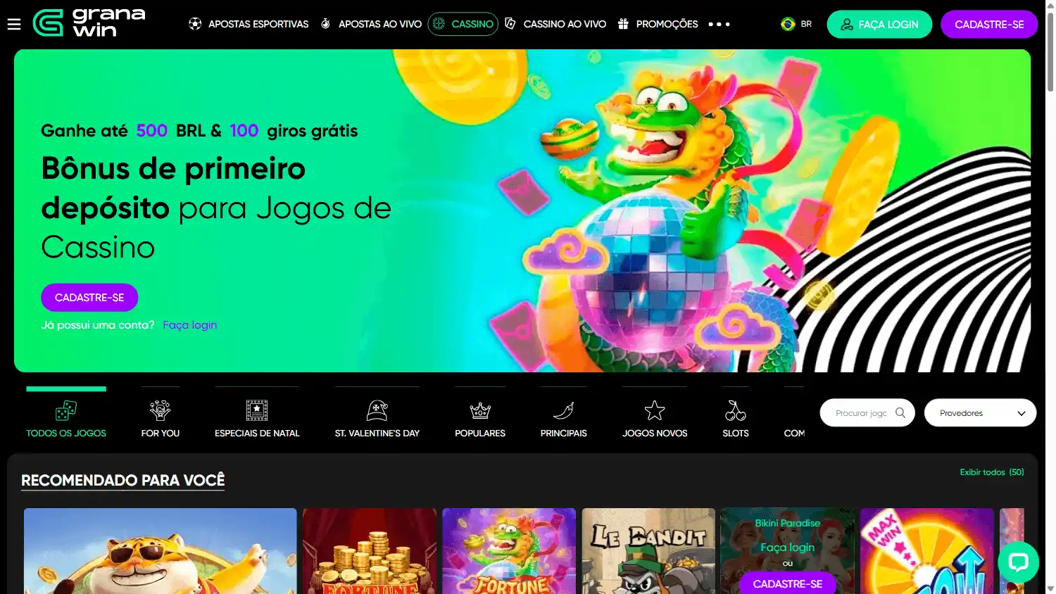 Granawin Casino screenshot 2