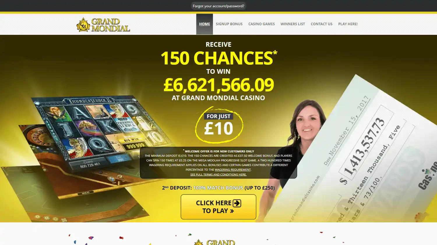 Grand Mondial Casino UK screenshot 1