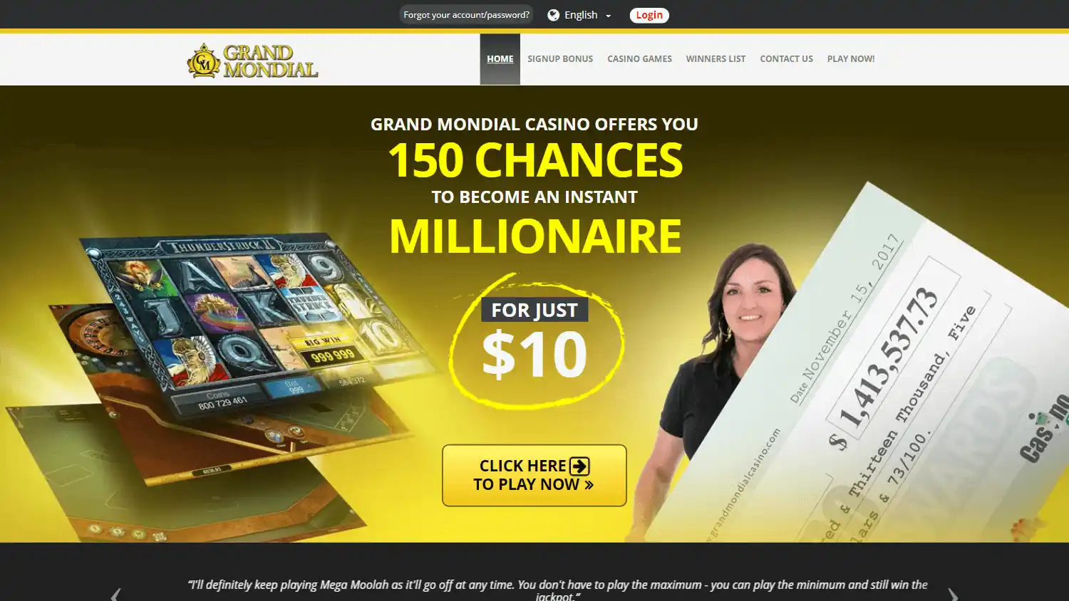 Grand Mondial Casino UK screenshot 2