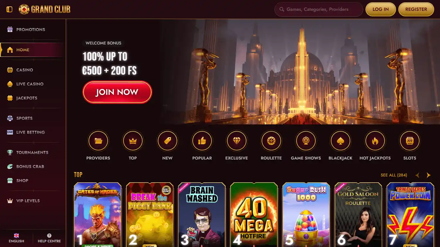 GrandClub Casino screenshot 1