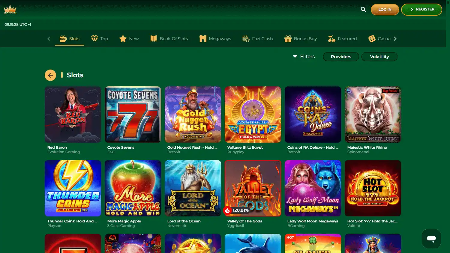 GrandWin Casino screenshot 2