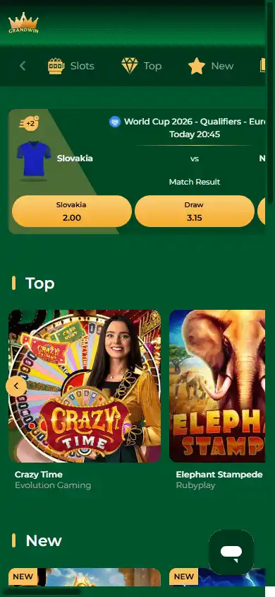 GrandWin Casino screenshot 3