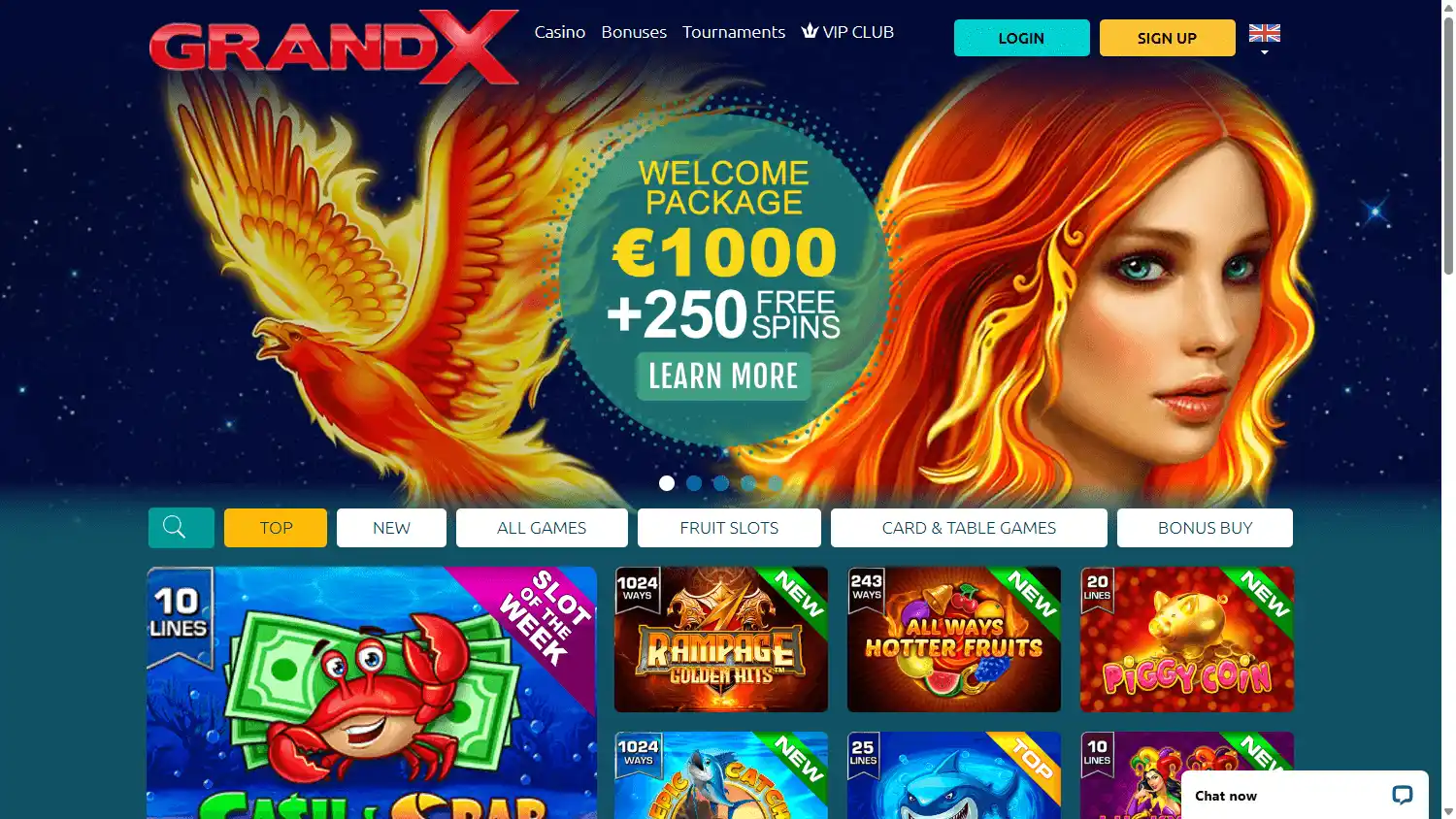 GrandX Casino screenshot 1