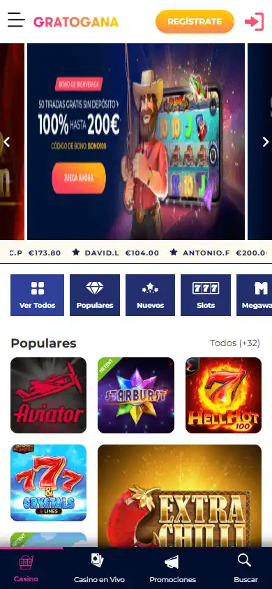 GratoGana Casino screenshot 3