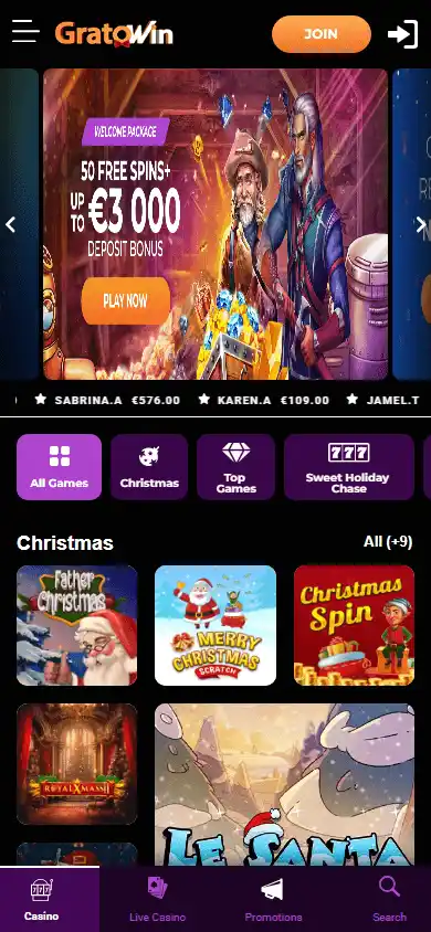 GratoWin Casino screenshot 4