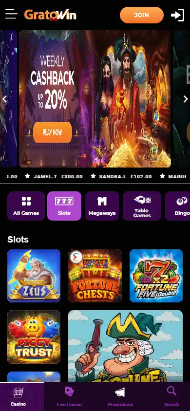 GratoWin Casino screenshot 5