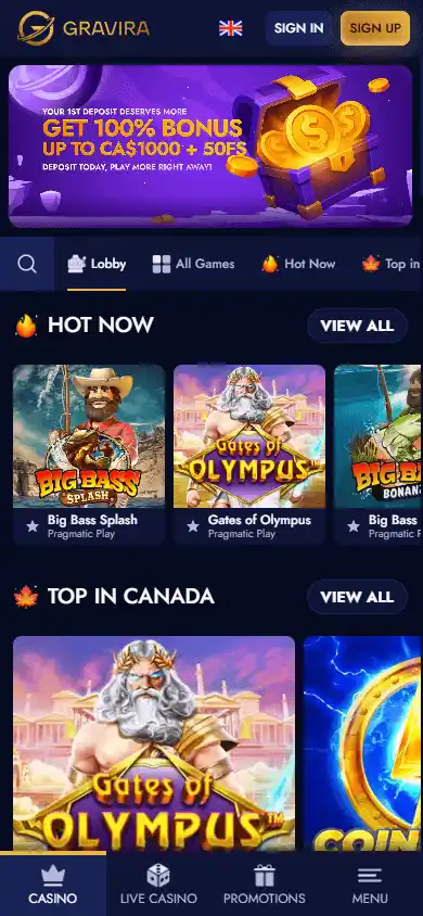 Gravira Casino screenshot 4