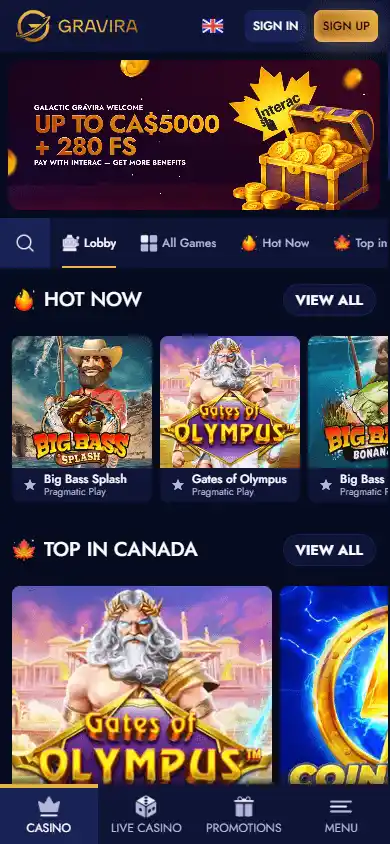 Gravira Casino screenshot 5