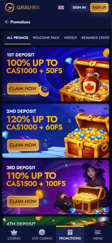 Gravira Casino screenshot 6