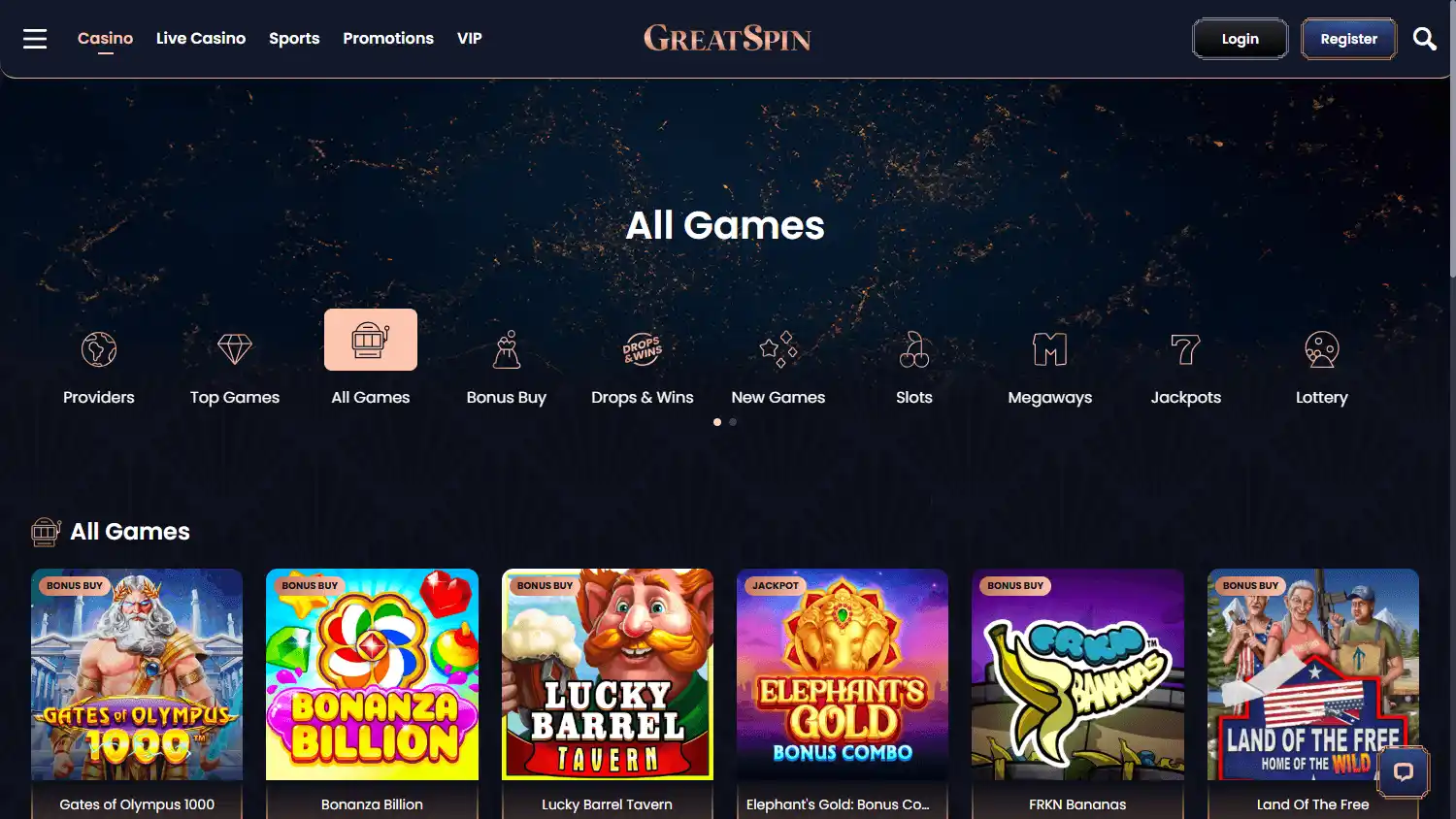 GreatSpin Casino screenshot 2