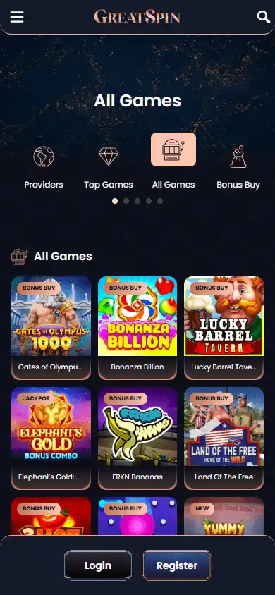 GreatSpin Casino screenshot 5