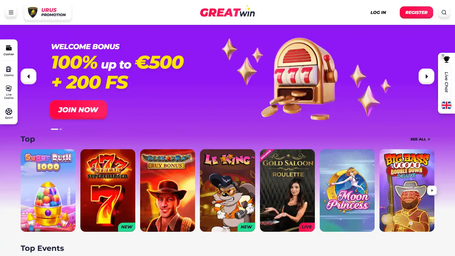 Greatwin Casino screenshot 2
