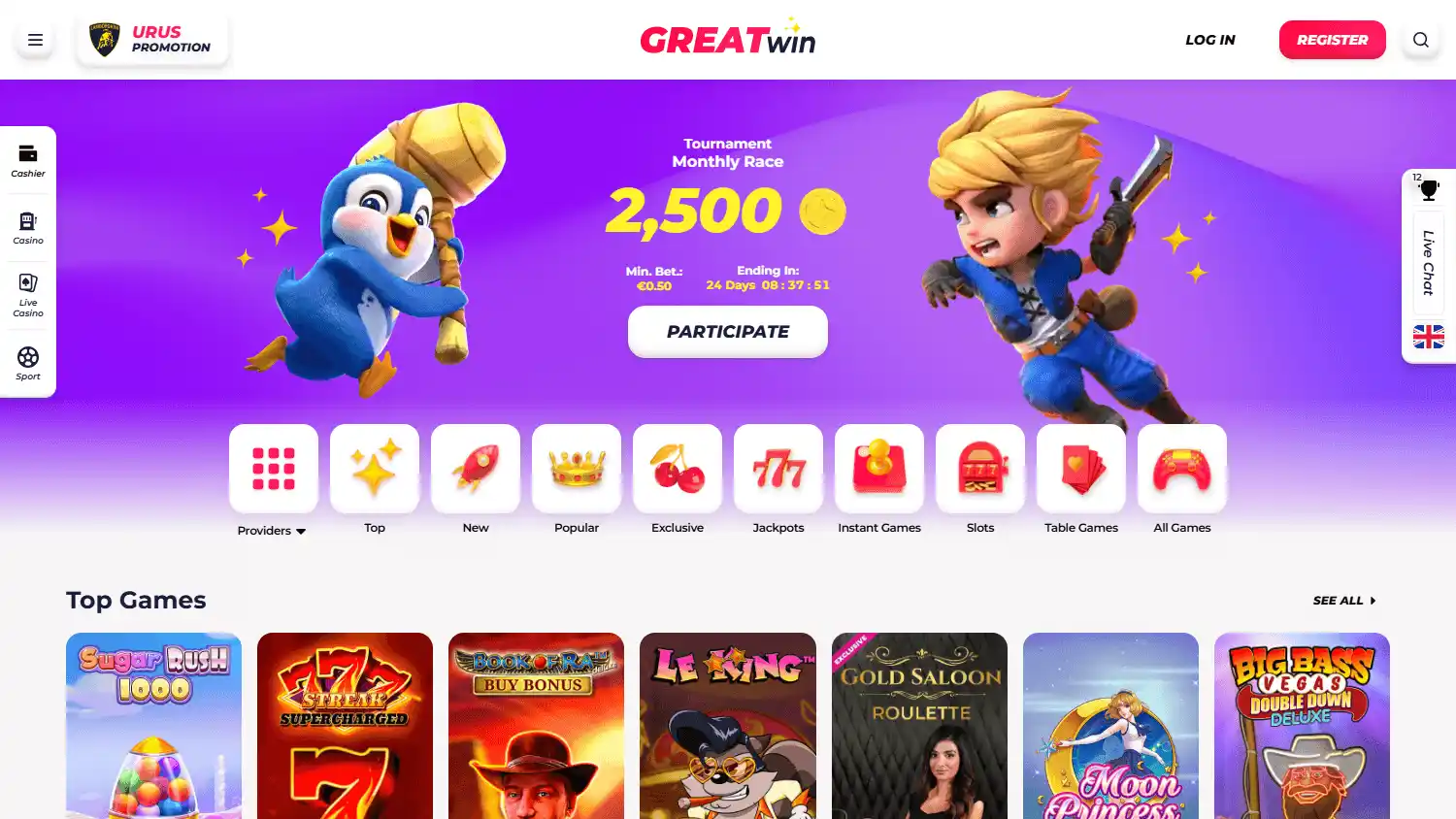 Greatwin Casino screenshot 3