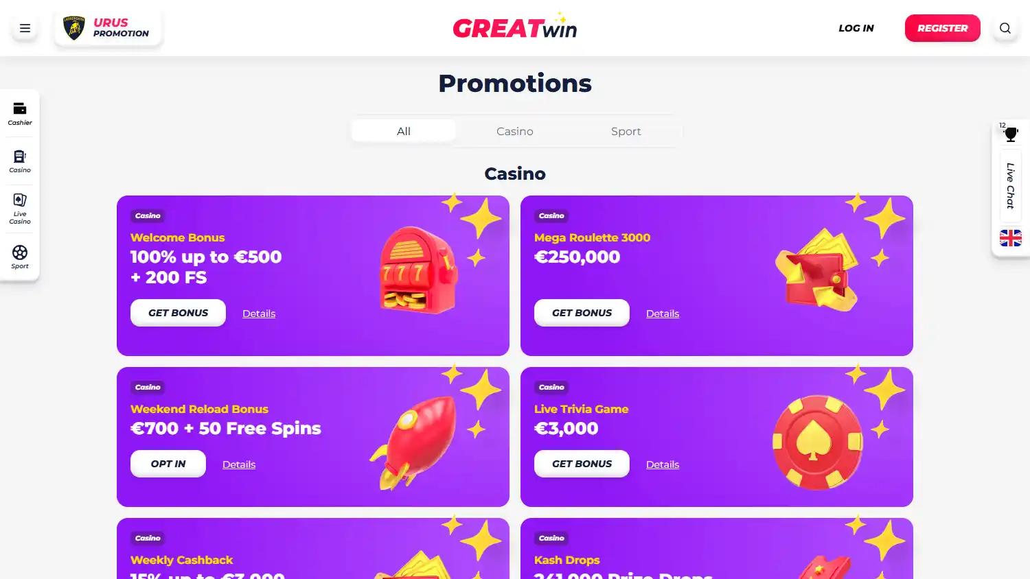 Greatwin Casino screenshot 4