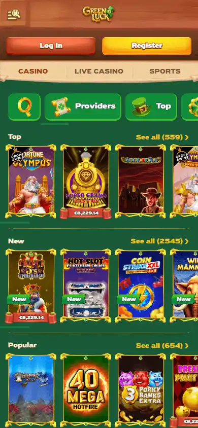 Green Luck Casino screenshot 5