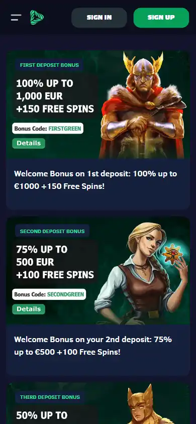 GreenSpin Casino screenshot 6