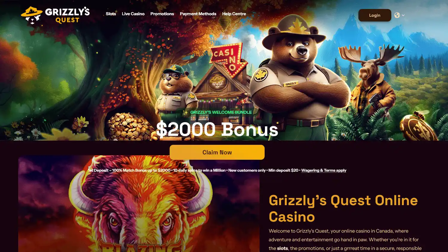 Grizzly's Quest Casino screenshot 1