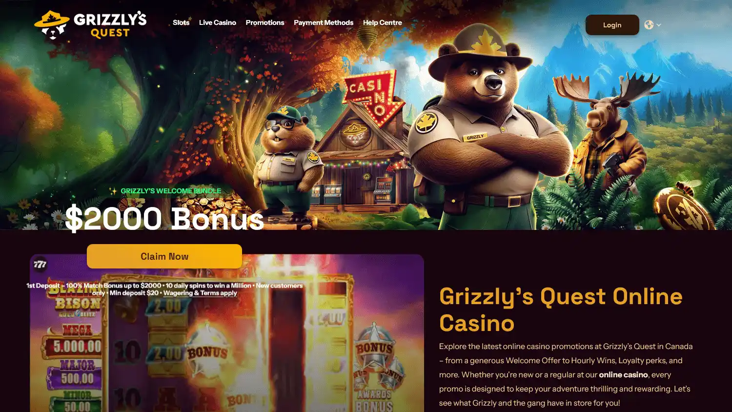 Grizzly's Quest Casino screenshot 2