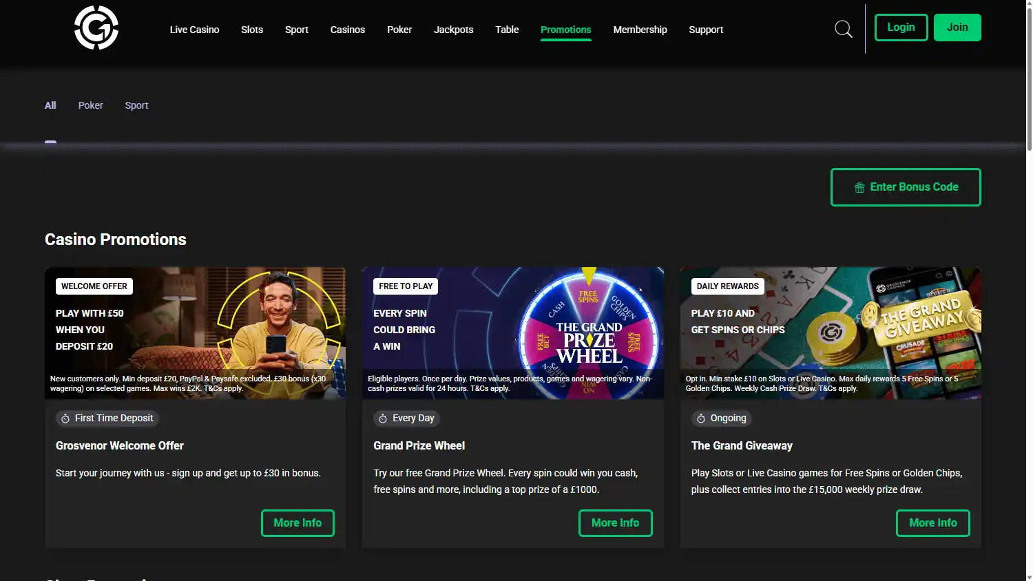 Grosvenor Casinos screenshot 3