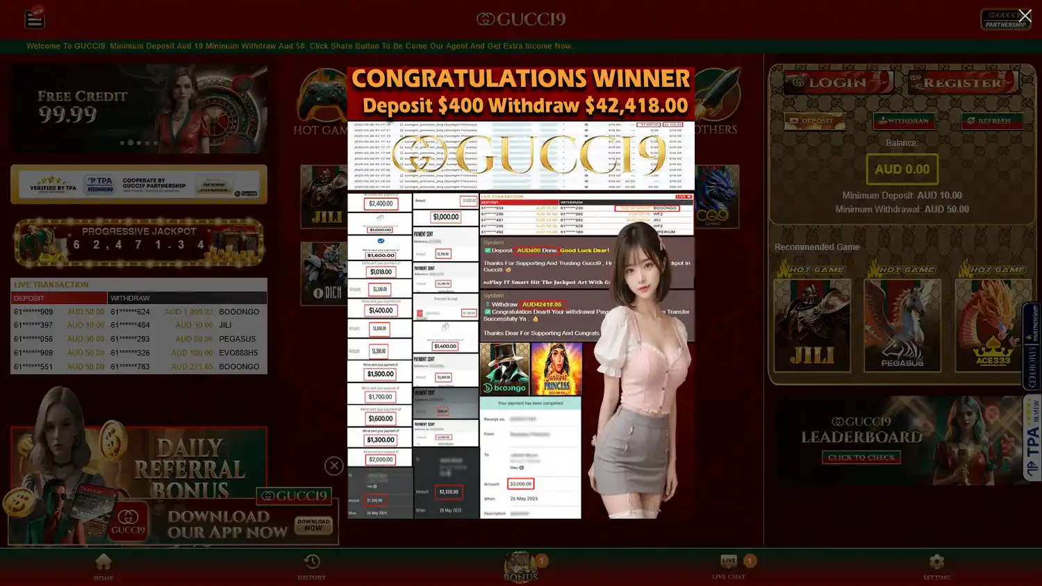 Gucci9 Casino screenshot 2