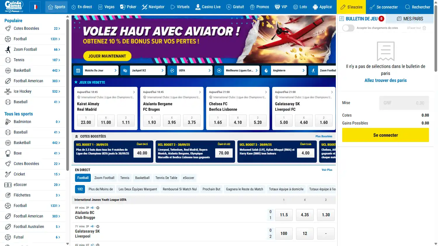 Guinee Games Casino screenshot 1