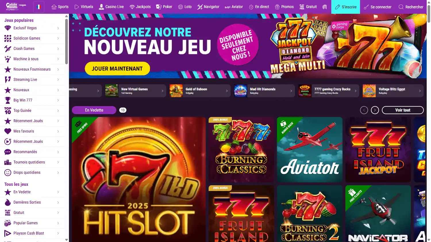 Guinee Games Casino screenshot 2
