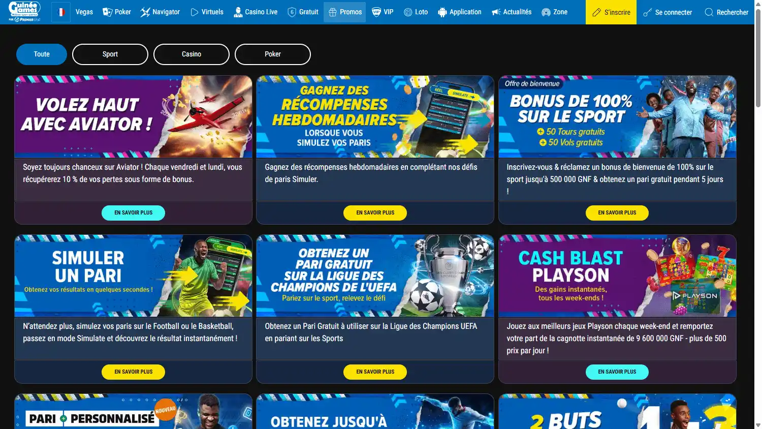 Guinee Games Casino screenshot 3