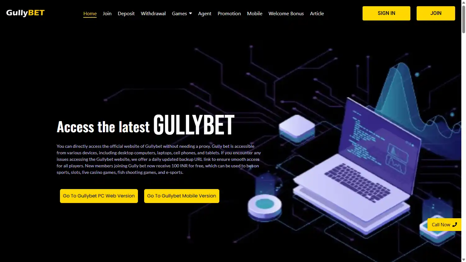 Gullybet Casino screenshot 1