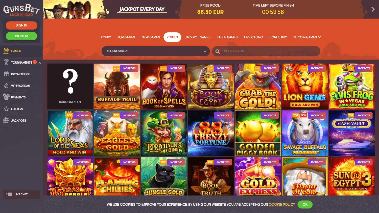 GunsBet Casino screenshot 2