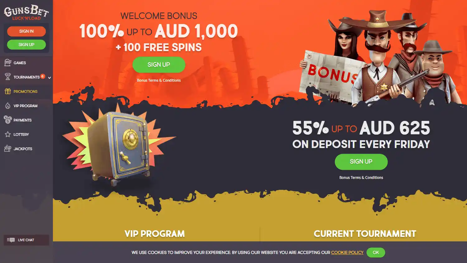 GunsBet Casino screenshot 3