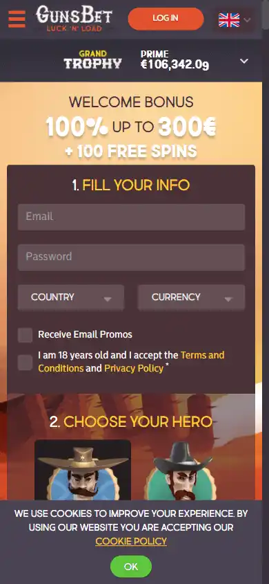 GunsBet Casino screenshot 4