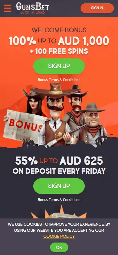GunsBet Casino screenshot 6