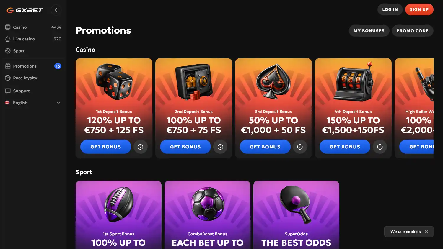 Gxbet Casino screenshot 3
