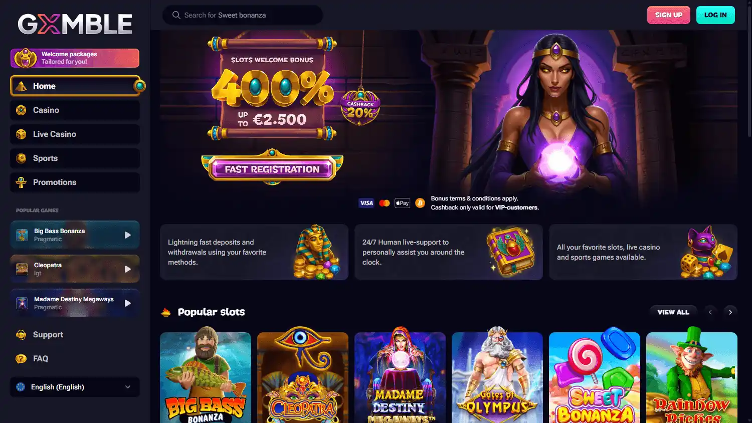 Gxmble Casino screenshot 1