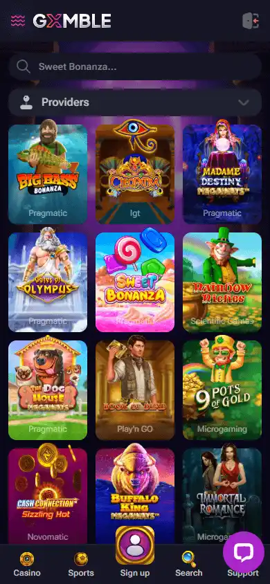 Gxmble Casino screenshot 5