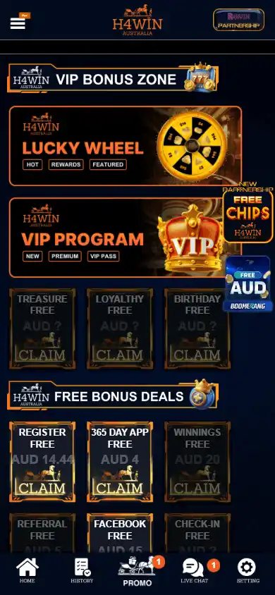 H4WIN AUS Casino screenshot 4