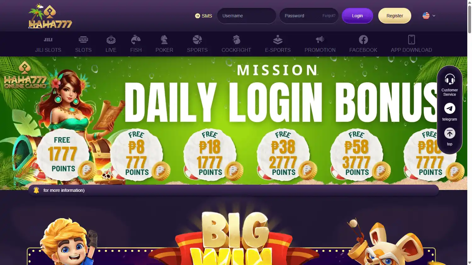 HAHA777 Casino screenshot 1