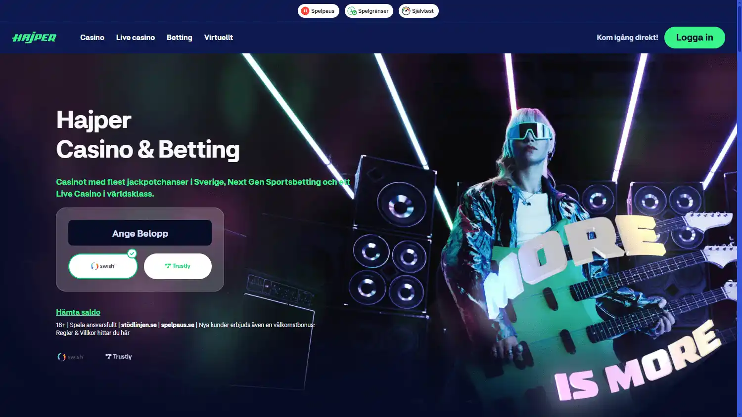 Hajper Casino screenshot 1