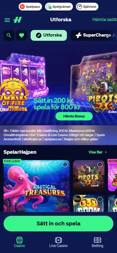 Hajper Casino screenshot 6